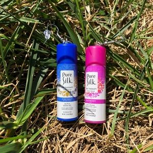 HANDMADE MISMATCHED SILK SHAVING CREAM EARRINGS